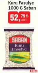 SABAN KURU FASULYE 1000 G